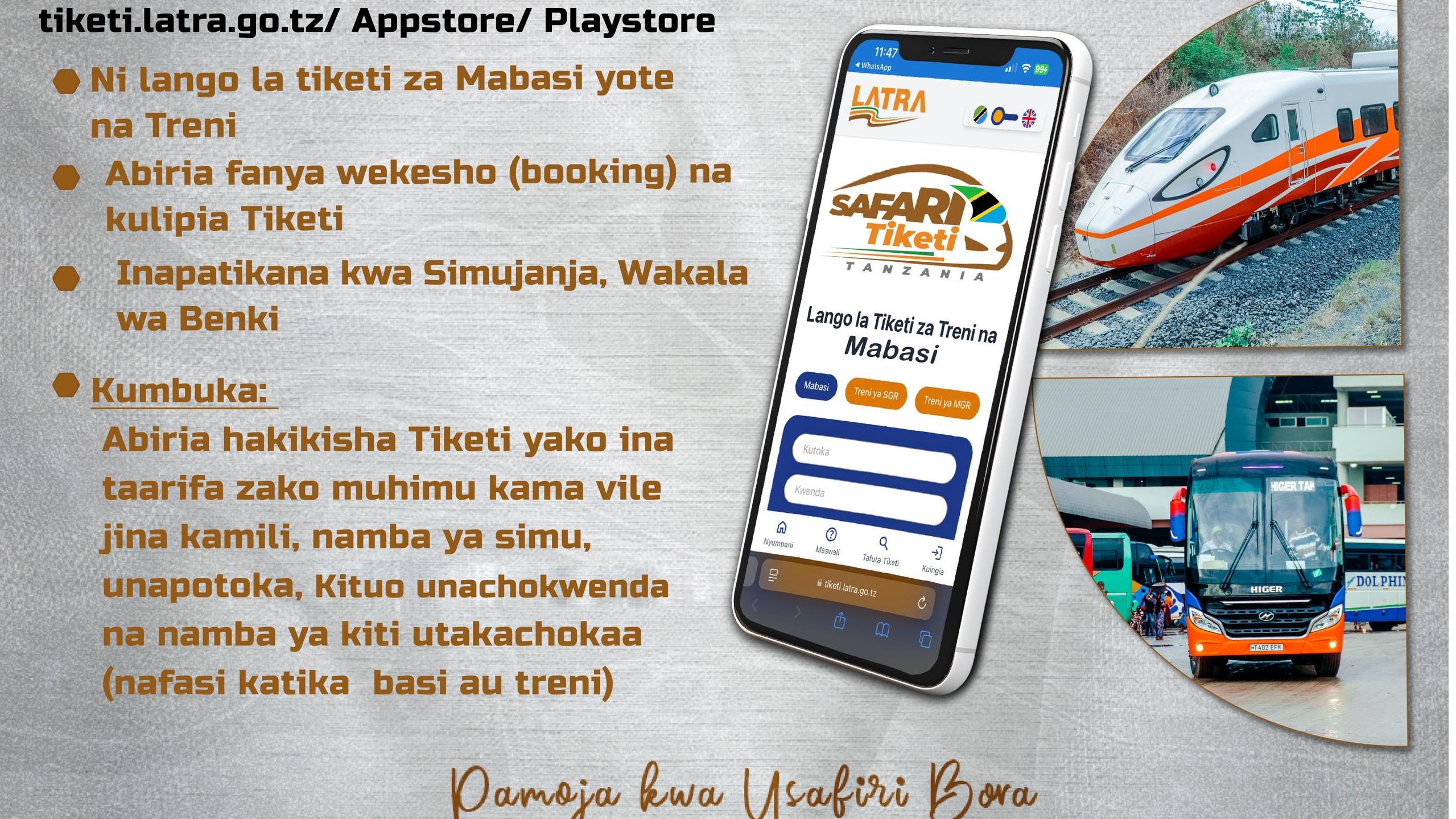 SAFARI TIKETI YAIPAISHA LATRA,...